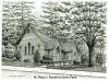 St Mary's Parish in Grove Park, Asheville NC, pen & ink drawing by Lee James Pantas